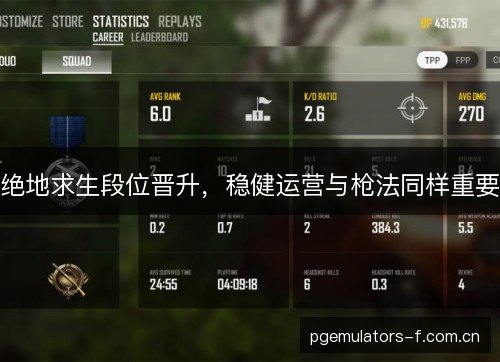 绝地求生段位晋升，稳健运营与枪法同样重要